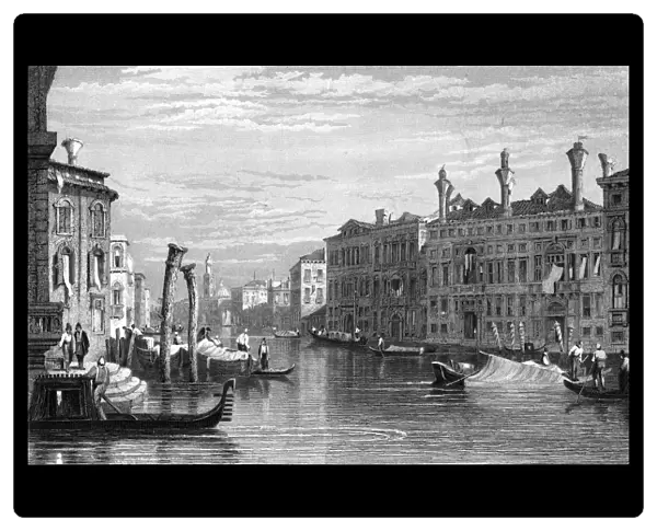 Mocenigo Palace, Venice, 19th century. Artist: R Wallis