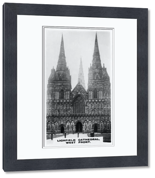 Lichfield Cathedral, West Front, Staffordshire, c1920s