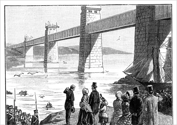 The Queens visit to the Britannia Tubular Bridge, Wales, c1888