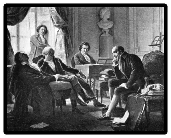 Ludwig van Beethoven and his friends, (1770-1827), German composer, 1909