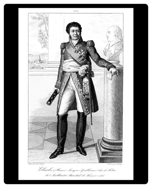 Henri Jacques-Guillaume Clarke (1765-1818), duc de Feltre and Marshal of France, 1839. Artist: Julien Leopold Boilly