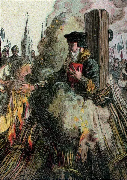 The Burning Of Cranmer, 1556, (c1850)
