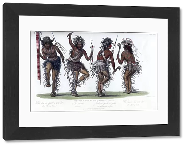 The War Dance, by the Ojibbeway Indians, 1848. Artist: Harris