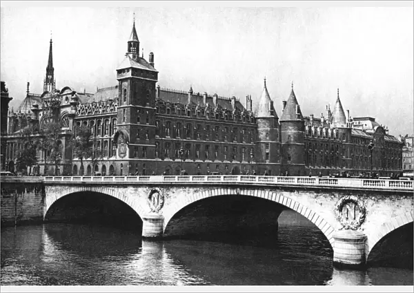 View of the Courts of Justice and the Pont Neuf from the River Seine, Paris, 1931. Artist: Ernest Flammarion