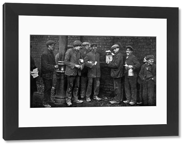 Balloting for the coal strike, Wheatsheaf Colliery, Pendlebury, January 1912, (c1920). Artist: Topical Press Agency