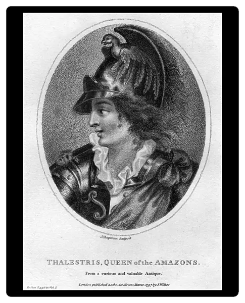 Thalestris, mythical Queen of the Amazons, 1797. Artist: J Chapman
