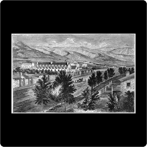The Mormon temple and Prophets Block, Salt Lake City, Utah