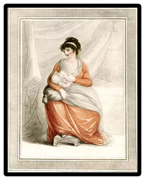 Woman breastfeeding, c1780-1820Artist: Thomas Cheesman