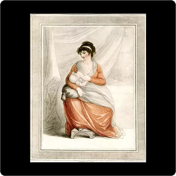 Woman breastfeeding, c1780-1820Artist: Thomas Cheesman