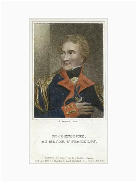 Mr Johnstone as Major O Flaherty, 1818. Artist: Thomas Charles Wageman