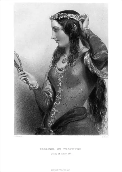 Eleanor of Provence (c1223-1291), Queen consort of King Henry III, 19th century. Artist: B Eyles
