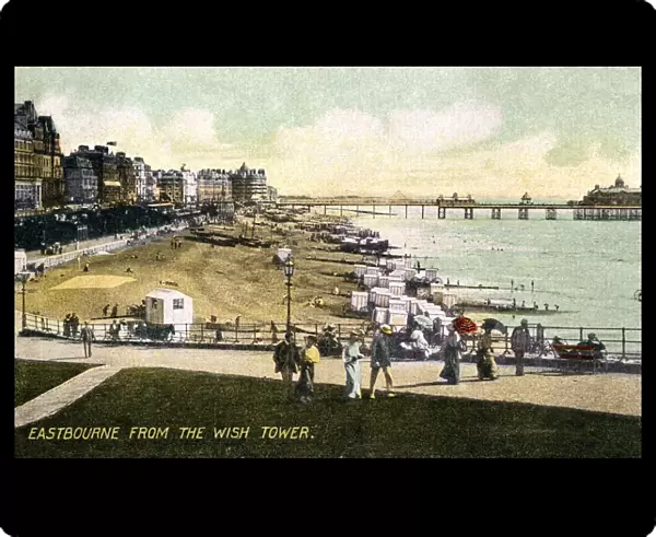 Eastbourne from the Wish Tower, Sussex, early 20th century