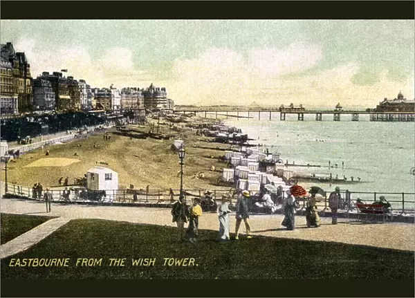Eastbourne from the Wish Tower, Sussex, early 20th century