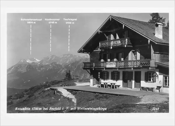 Rosshutte and the Wettersteingebirge mountains, near Seefeld, Austria, 20th century