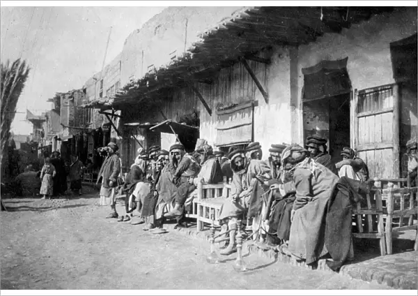 Arab cafe, Kazimain, Iraq, 1917-1919