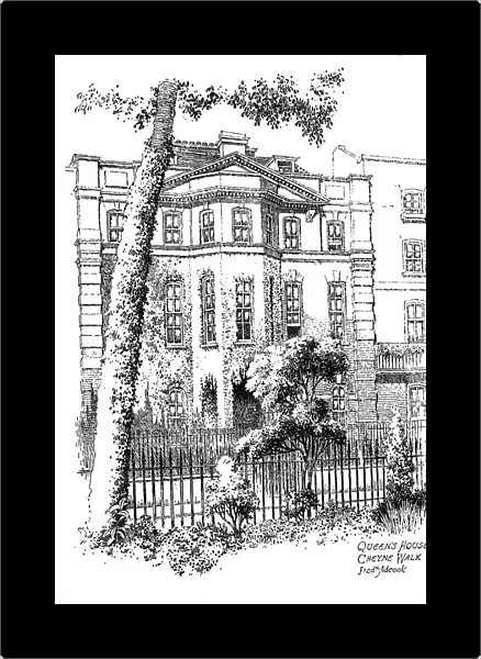 Queens House, Cheyne Walk, Chelsea, London, 1912. Artist: Frederick Adcock