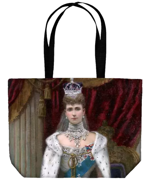 Queen Alexandra in full coronation robes, 1902