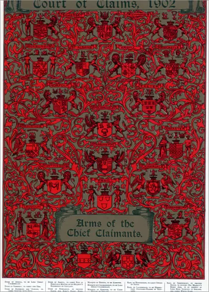 Arms of the chief claimants, 1902
