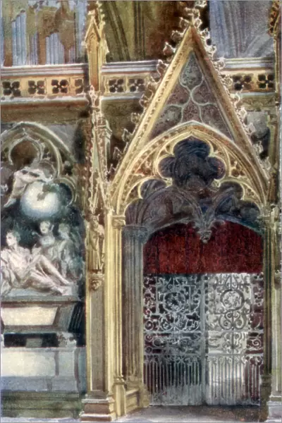 Entrance to the choir, Westminster Abbey, 1902. Artist: Alfred Hugh Fisher