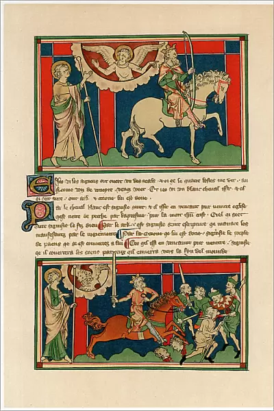 Two of the Horsemen of the Apocalypse, early 14th century