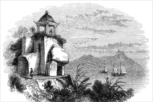 Camoens grotto, Macao, 1847. Artist: Armstrong