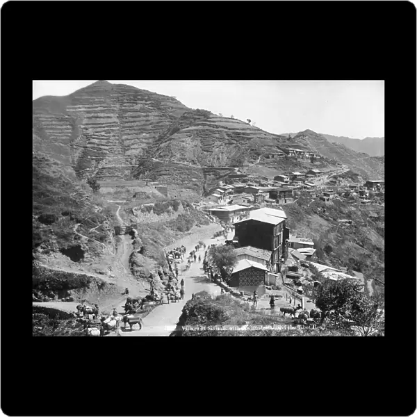 Sinauli village, with the Hindustan and the Tibet roads, Simla, India, early 20th century