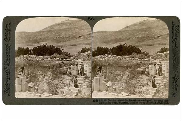 Mount Gerizim, where the Samaritans worshipped, Palestine, 1900. Artist: Underwood & Underwood