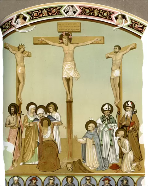 Christ on the Cross, 15th century (1849). Artist: H Moulin