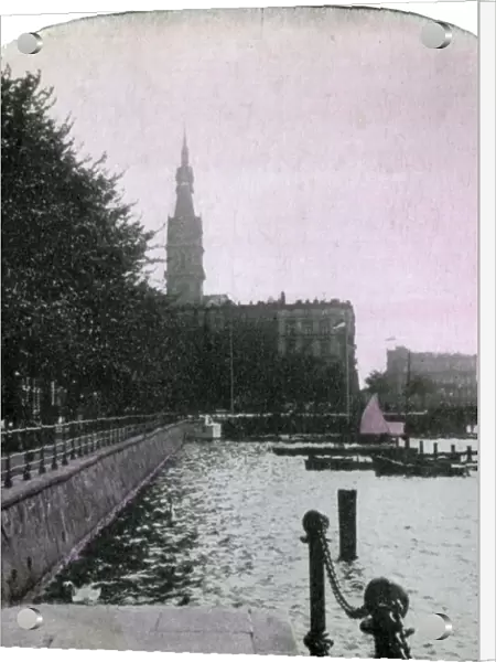 City Hall and the Alster, Hamburg, Germany, late 19th century