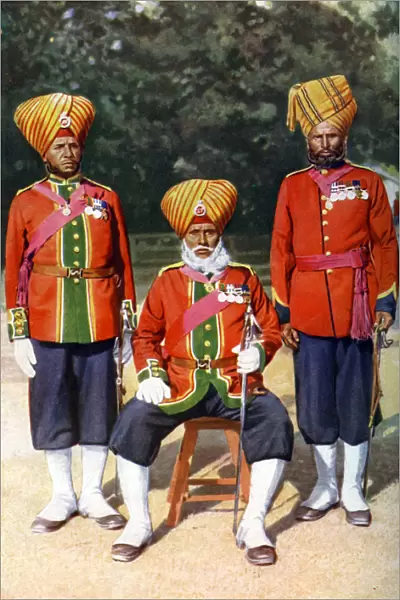 Officers of the 15th Ludhiana Sikks, Indian army, India, 1922. Artist: Bourne and Shepherd