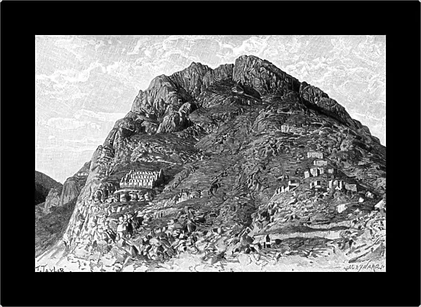 Buildings of the Incas on the Cerro De Las Carceles at Ollantaytambo, Peru, 1895