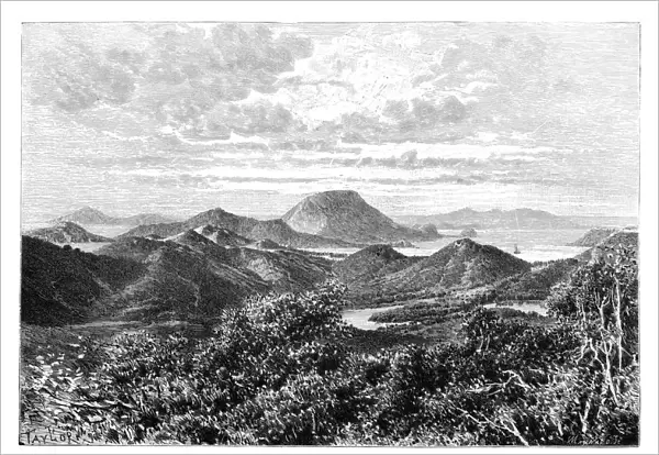 West Indian scenery, view taken in the Saintes Islands, c1890. Artist: Maynard