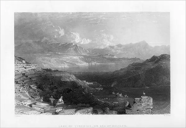 Lake Tiberias, or the Sea of Galilee, Israel, 1841Artist: W Floyd