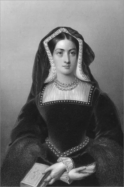 Catherine of Aragon (1485-1536), the first wife of King Henry VIII, 1851. Artist: JW Knight