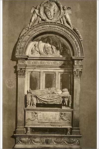 The tomb of Leonardo Bruni (c1369-1444), Basilica of Santa Croce, Florence, 1882