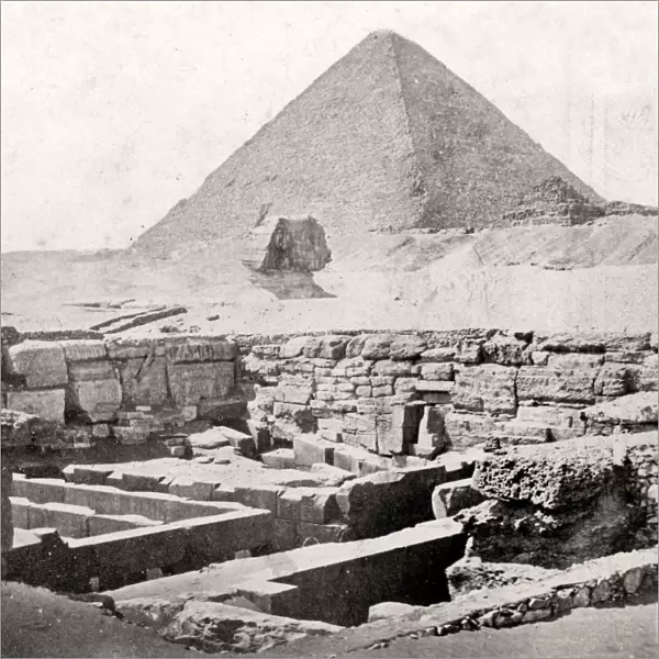 The Sphinx and the Great Pyramid, Egypt, early 20th century