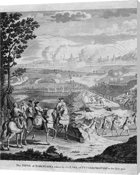 The siege of Barcelona taken by the Earl of Peterborough in the year 1705
