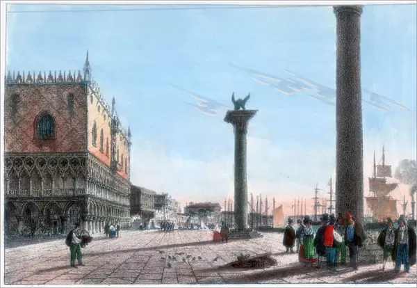 St Marks Square, Venice, Italy, 19th century. Artist: Kirchmayr