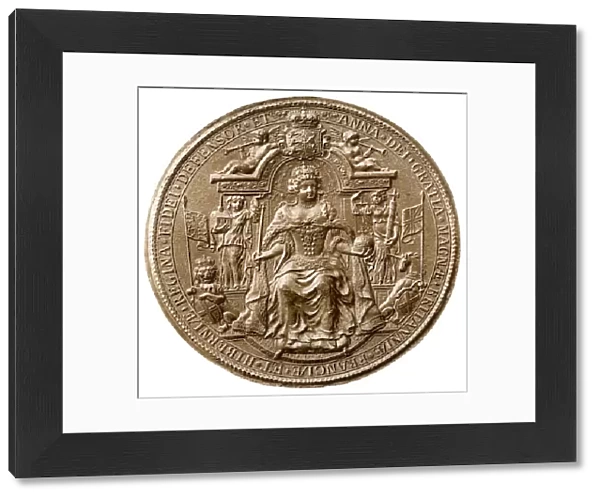 Third Great Seal of Queen Anne, obverse, 1702-1714 (1906)