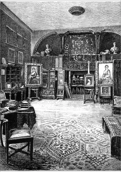 The studio of Sir Frederic Leighton, c1880-1882