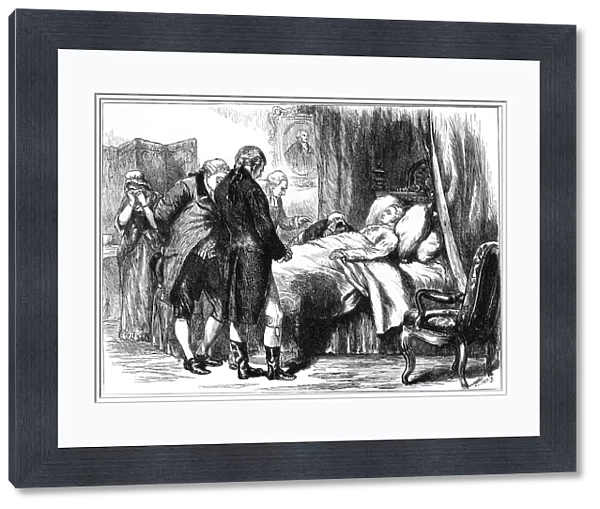 George Washington on his deathbed, Mount Vernon, Virginia, USA, 1799 (c1880)