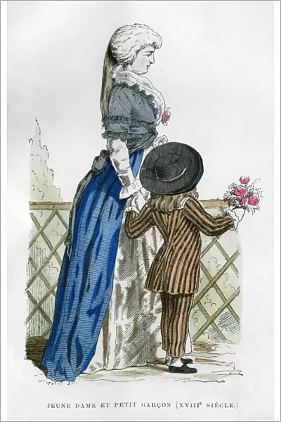 A young lady and a boy, 18th century (1882-1884)