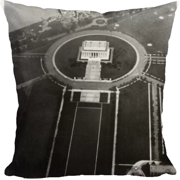 Aerial view of the Lincoln Memorial, Washington DC, USA, from a Zeppelin, 1928 (1933)