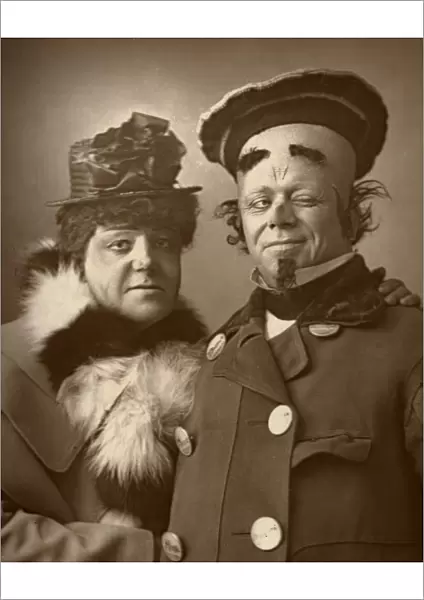 Harry Nicholls and Herbert Campbell, British actors (the Queen and the King), 1888. Artist: W&D Downey