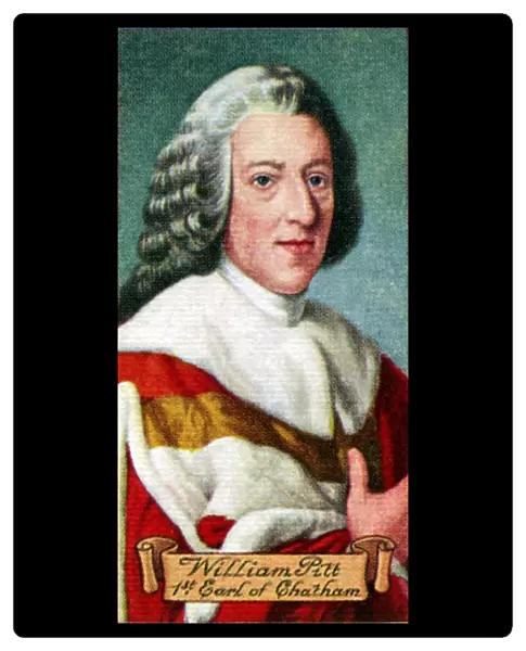 William Pitt, 1st Earl of Chatham, taken from a series of cigarette cards, 1935