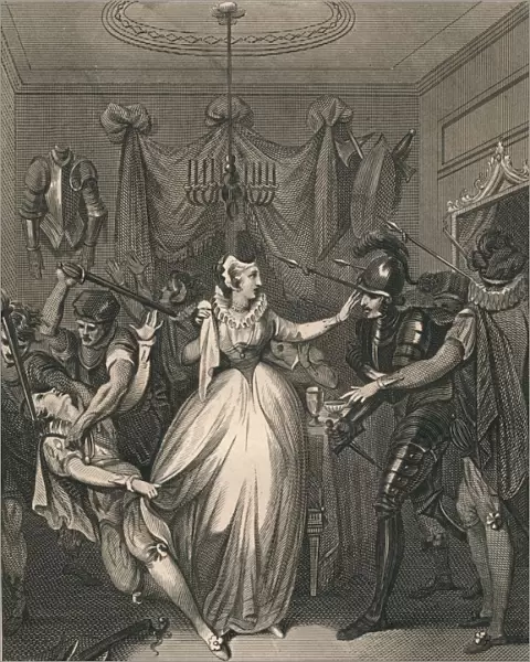 The Death of Rizzio, 1566, (1794-1812). Artist: P Rothwell