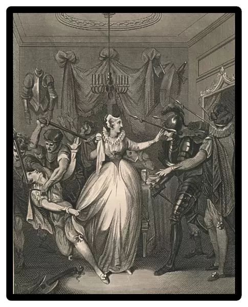 The Death of Rizzio, 1566, (1794-1812). Artist: P Rothwell