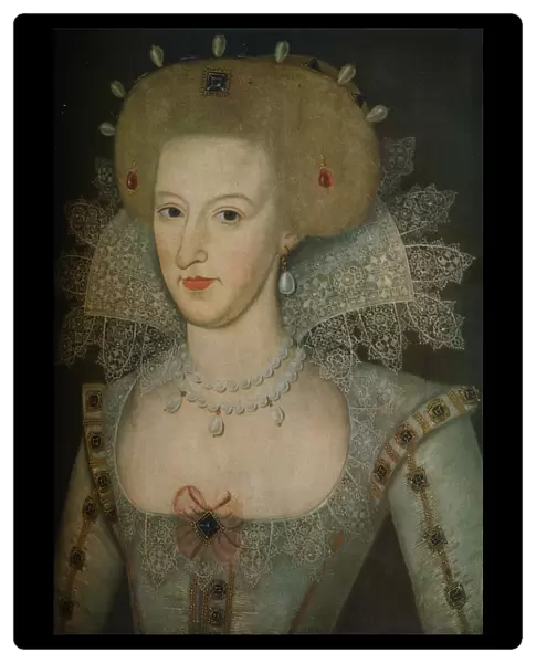 Anne of Denmark (1574-1619), queen consort of King James I, 17th century. Artist: Marcus Gheeraerts, the Younger