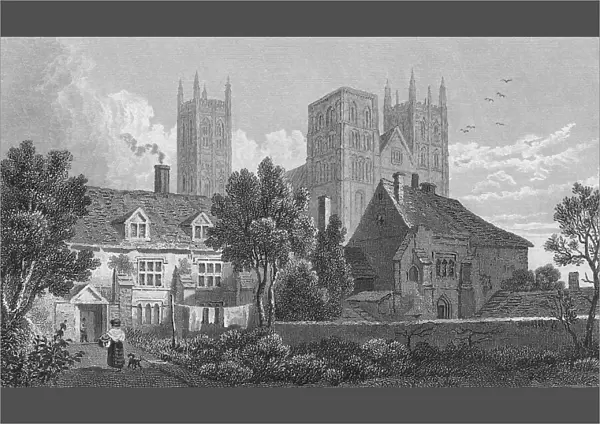 Canterbury Cathedral. Kent, c1831. Artist: Henry Adlard