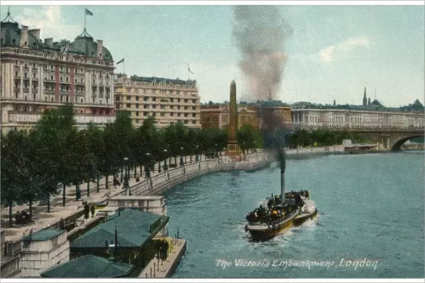 The Victoria Embankment, London, 1907, (c1900-1930)